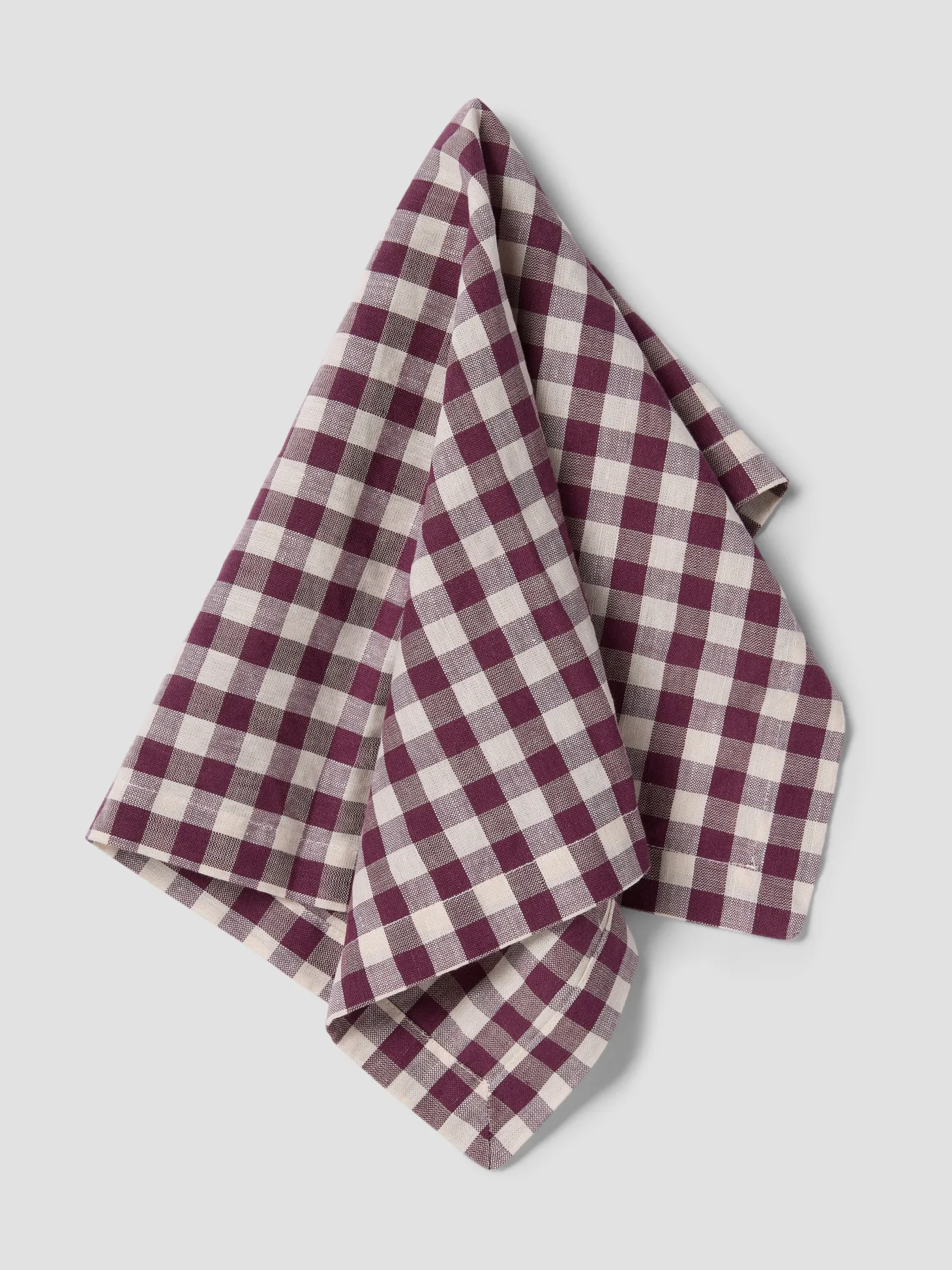 Berry Gingham Linen Blend Napkins Set of 4