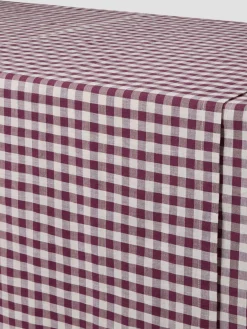 Berry Gingham Linen Blend Table Runner