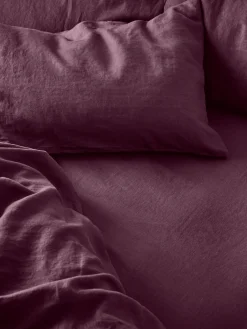 Berry 100% Linen Fitted Sheet