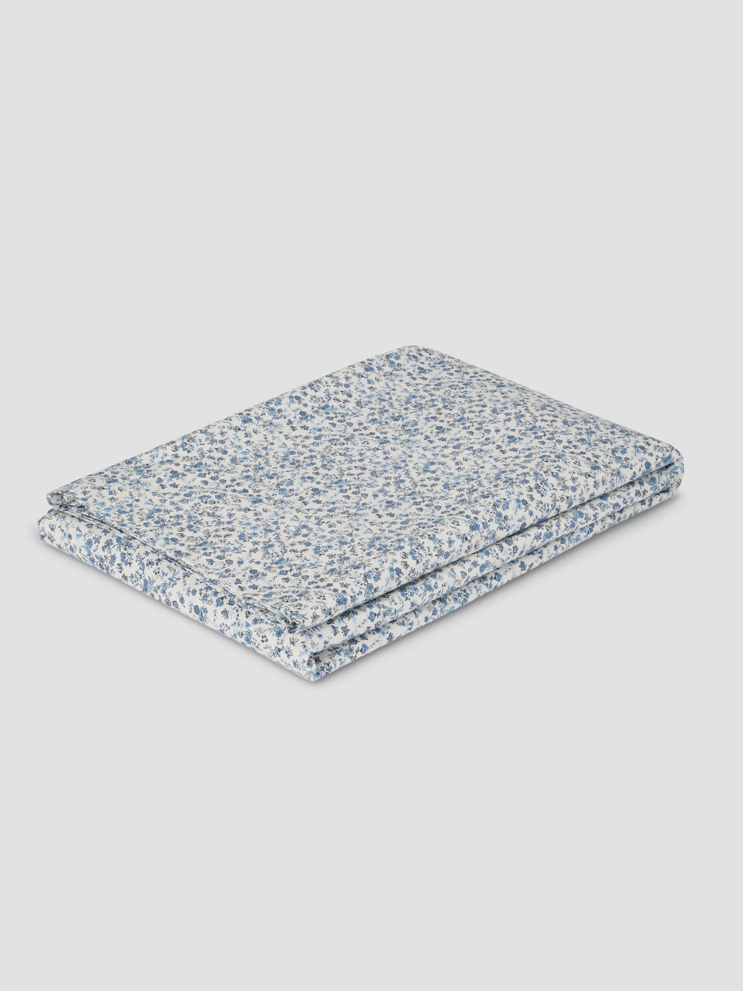 Blue Mini Meadow Cotton Flat Sheet