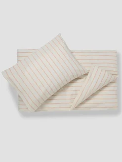 Blush Pink Slumber Stripe Kids Cotton Bedding Set