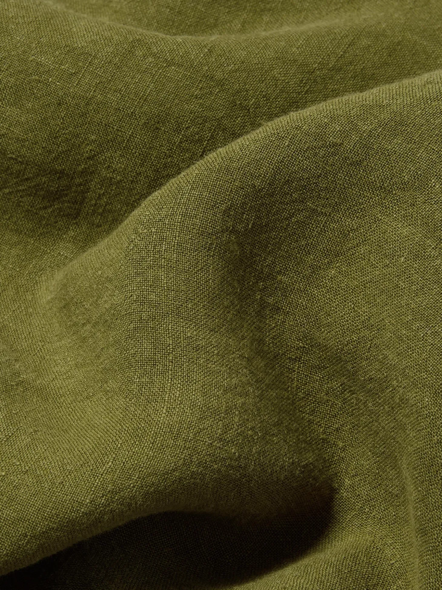 Botanical Green Linen Blend Flat Sheet