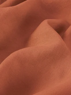 Burnt Orange 100% Linen Fitted Sheet