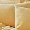 Butter Yellow Linen Blend Bedding Set