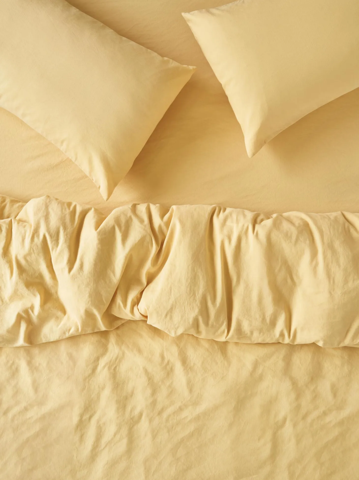 Butter Yellow Linen Blend Duvet Set