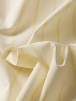 Butter Yellow Slumber Stripe Cotton Flat Sheet