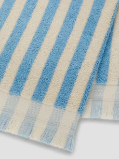 Coastal Blue Pembroke Stripe Cotton Towels