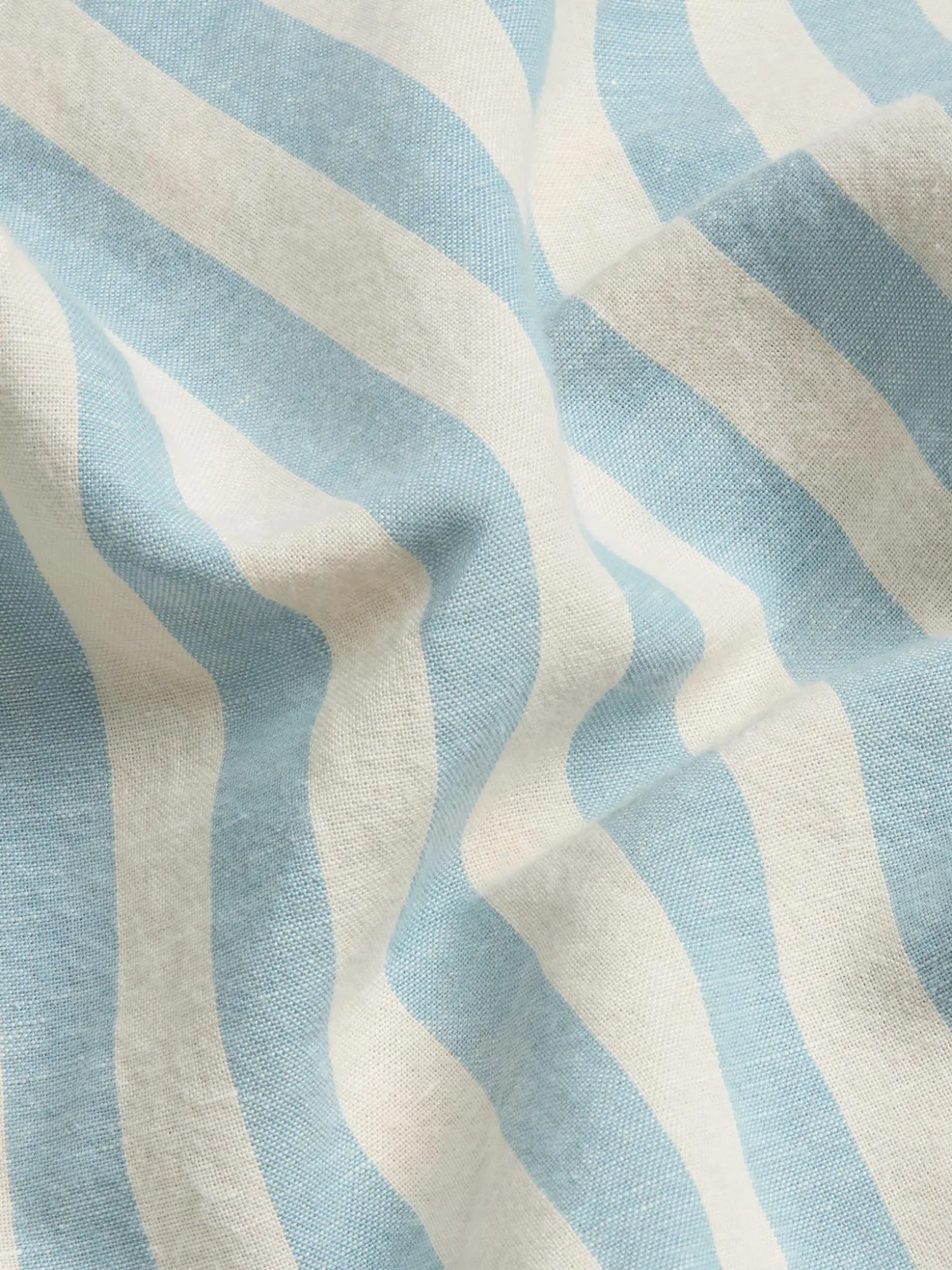 Coastal Blue Pembroke Stripe 100% Linen Pillowcase (Pair)