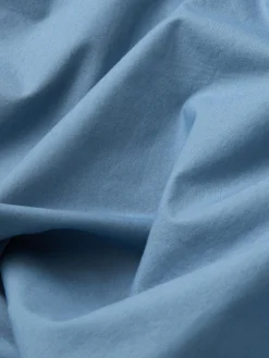 Cove Blue Washed Cotton Percale Pillowcases (Pair)