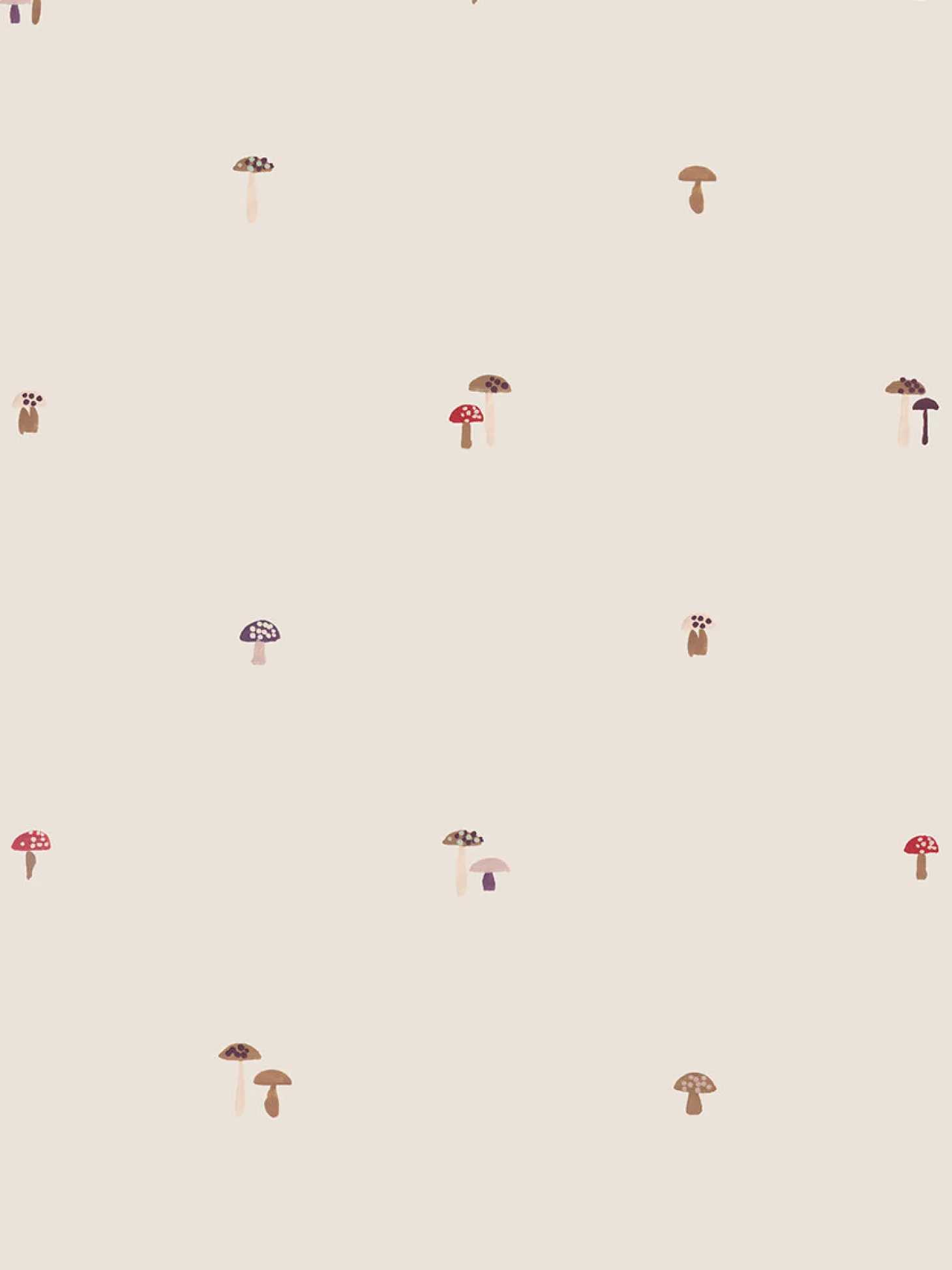 Cream Mushrooms Wallpaper