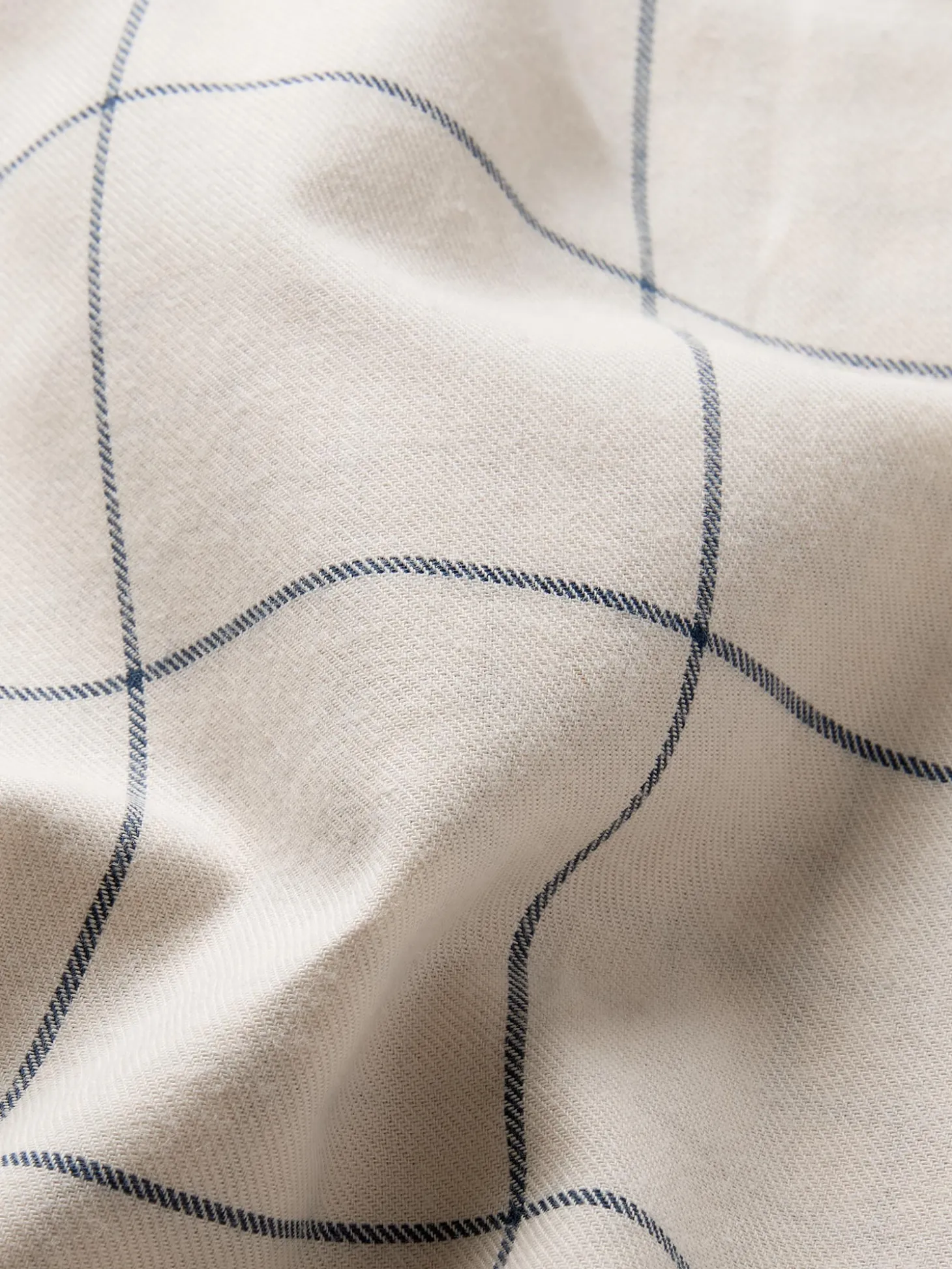 Dream Blue Burlow Plaid Cotton Percale Fitted Sheet