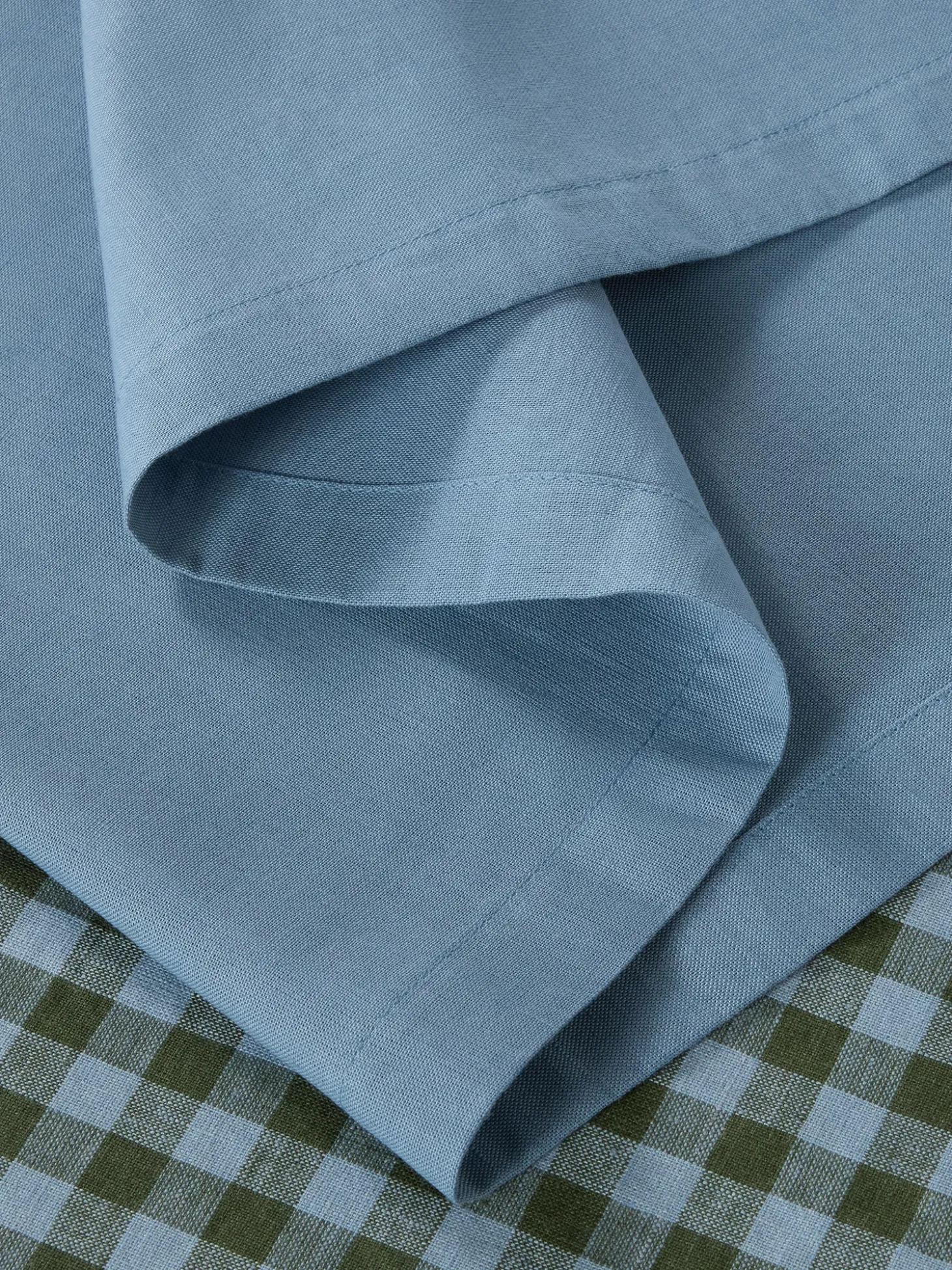 Dusk Blue Linen Blend Table Runner