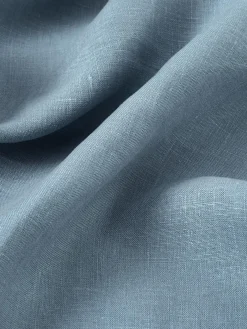 Dusk Blue 100% Linen Fitted Sheet