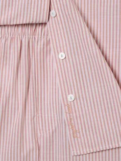 Dusty Pink Boyfriend Stripe Shorts Set