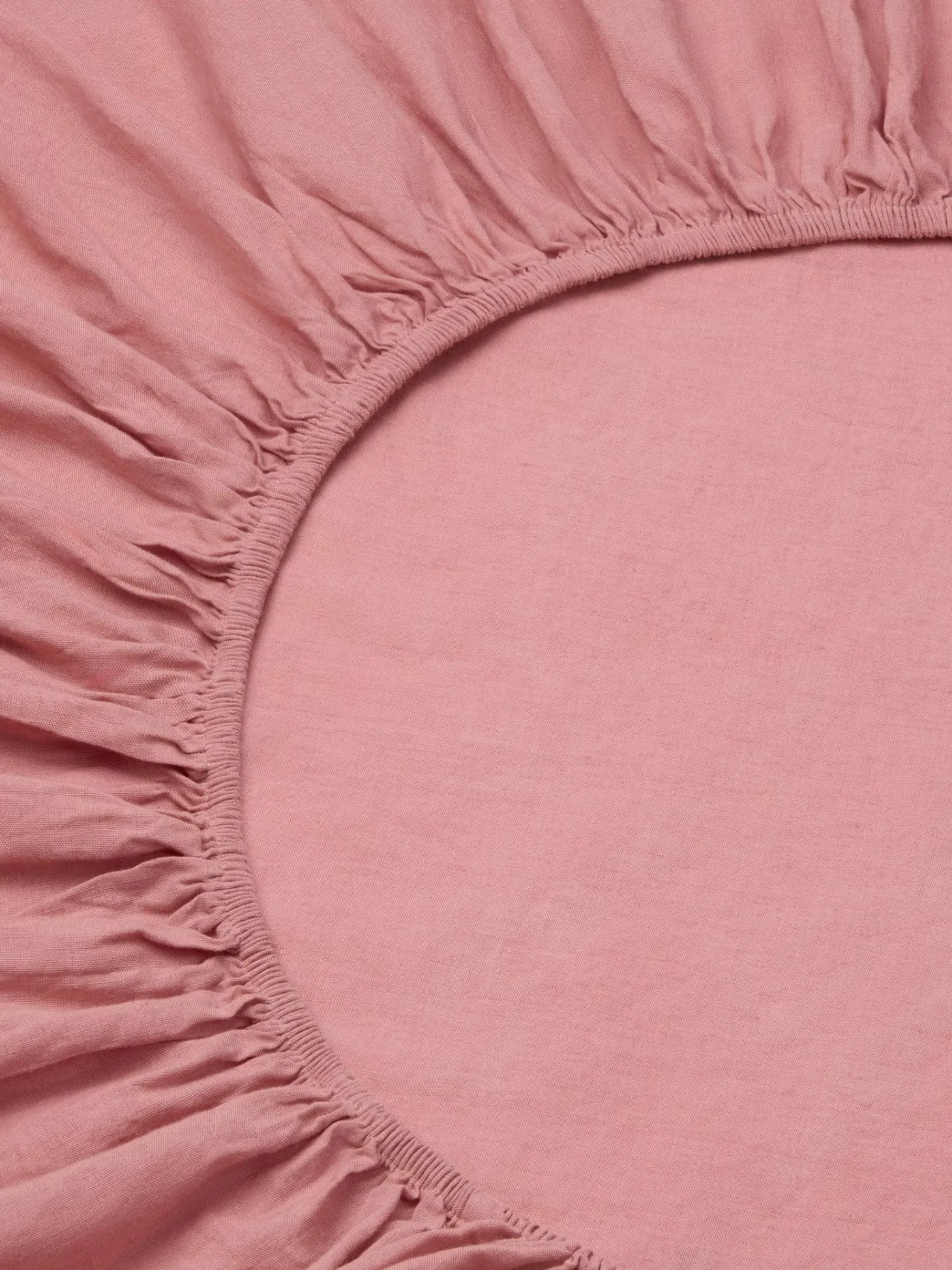 Dusty Pink Linen Blend Fitted Sheet