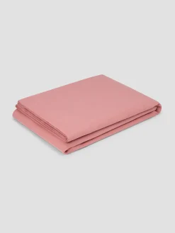Dusty Pink Linen Blend Flat Sheet