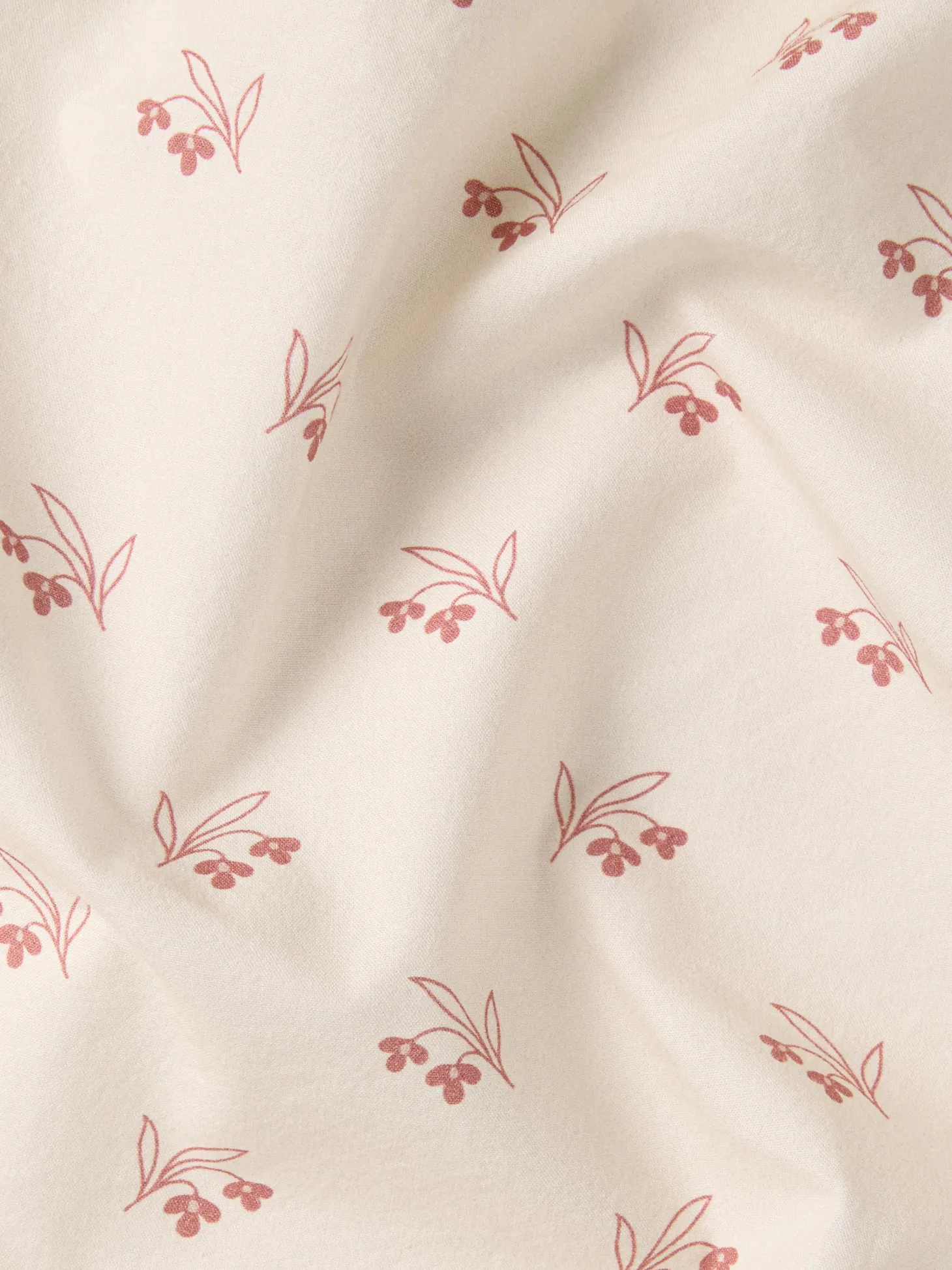 Dusty Pink Martha Floral Cotton Fitted Sheet