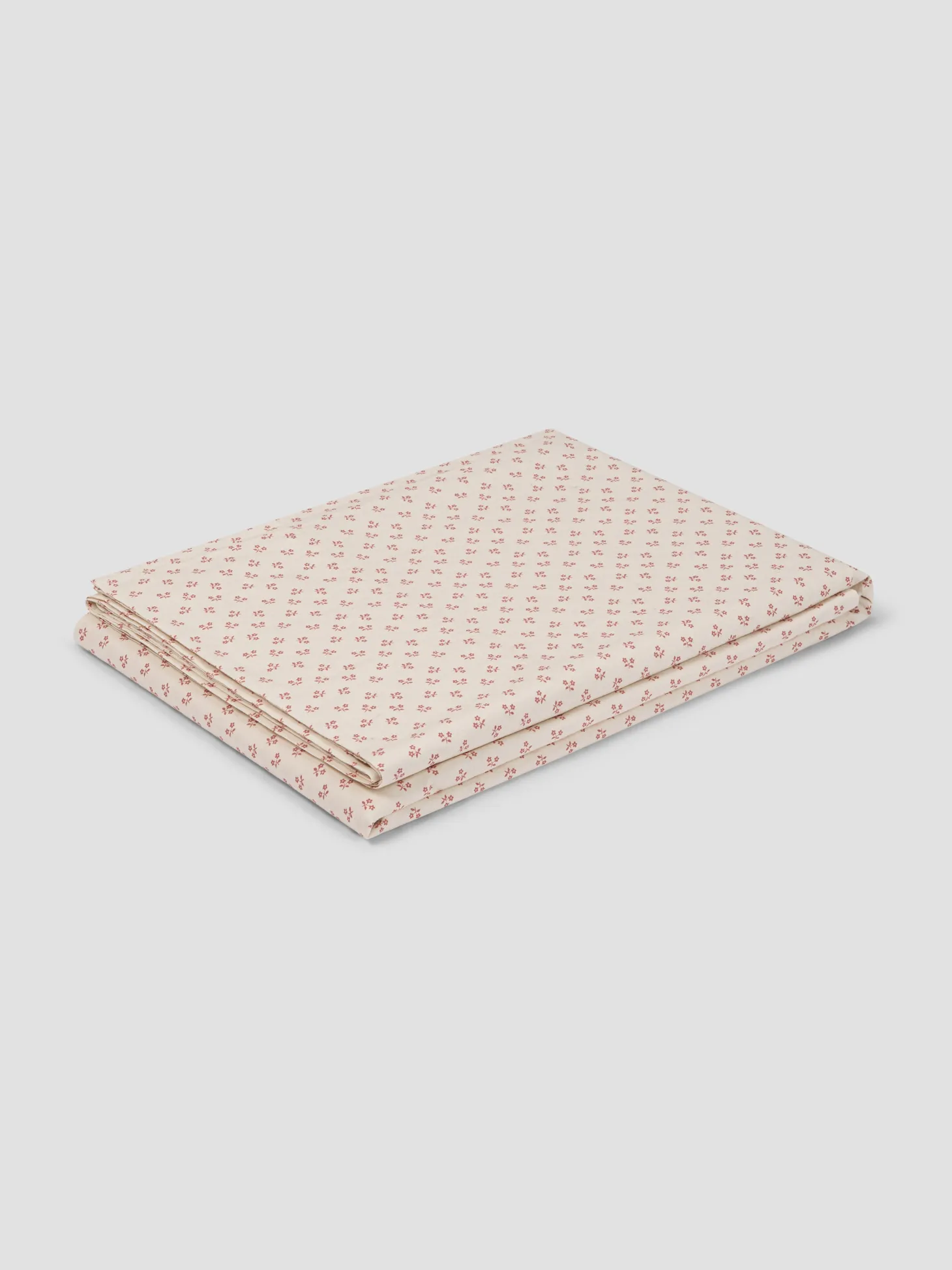 Dusty Pink Martha Floral Cotton Flat Sheet