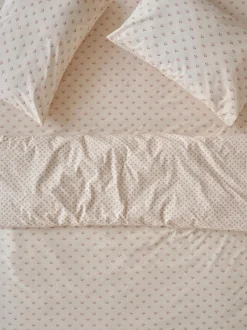 Dusty Pink Martha Floral Cotton Duvet Cover
