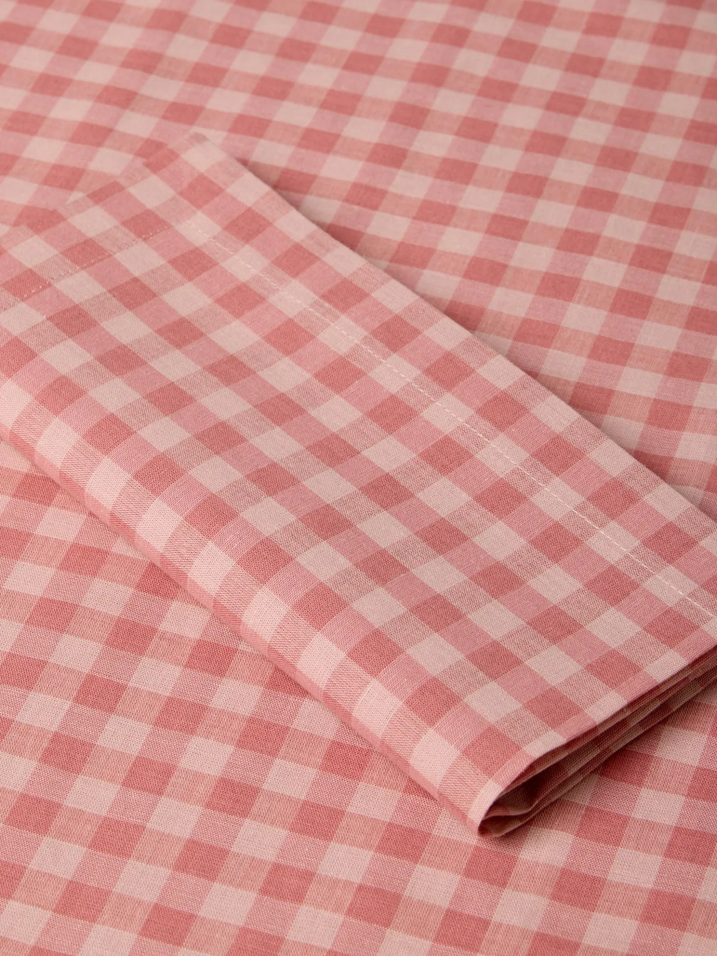 Dusty Pink & Rose Gingham Linen Blend Napkins Set of 4