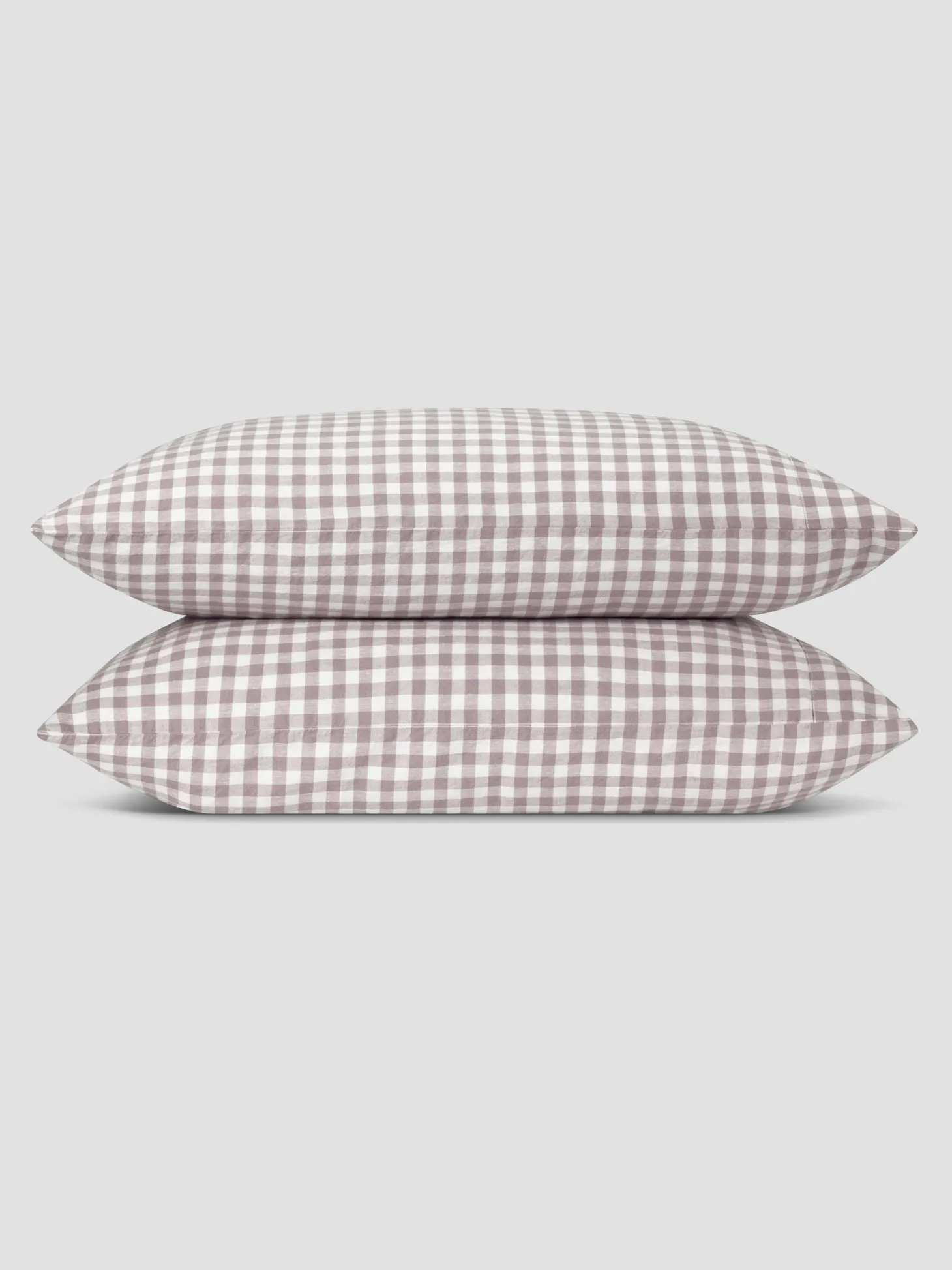 Elderberry Gingham Linen Blend Pillowcase (Pair)