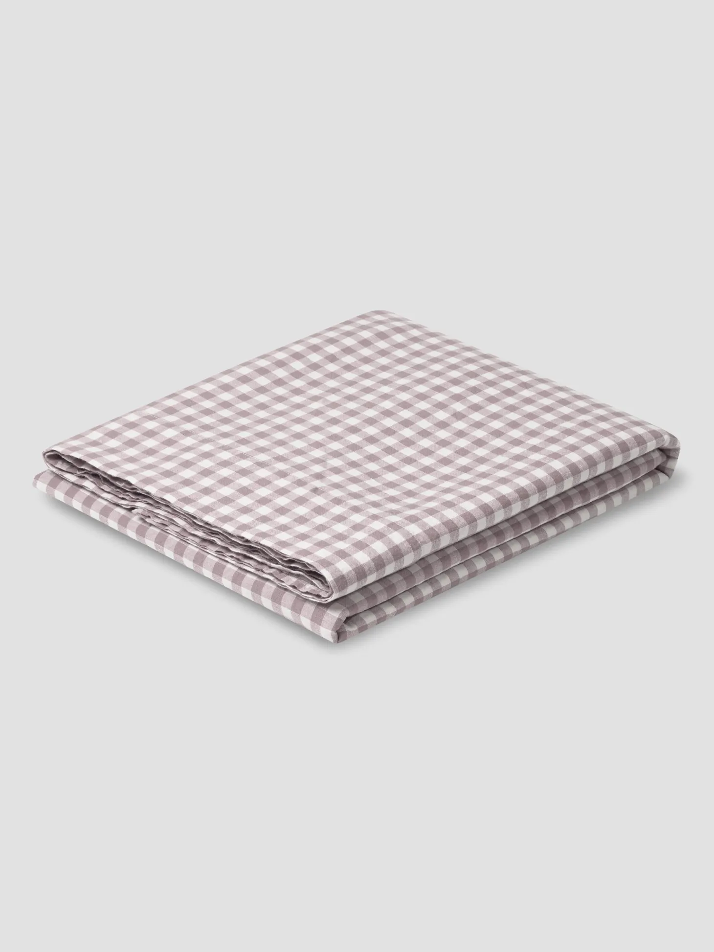 Elderberry Gingham Linen Blend Flat Sheet