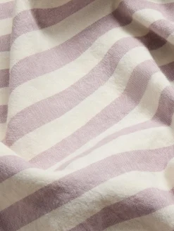 Elderberry Pembroke Stripe Linen Blend Duvet Cover
