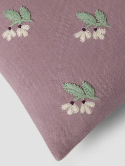 Elderberry Snowdrop Embroidered Filled Cushion
