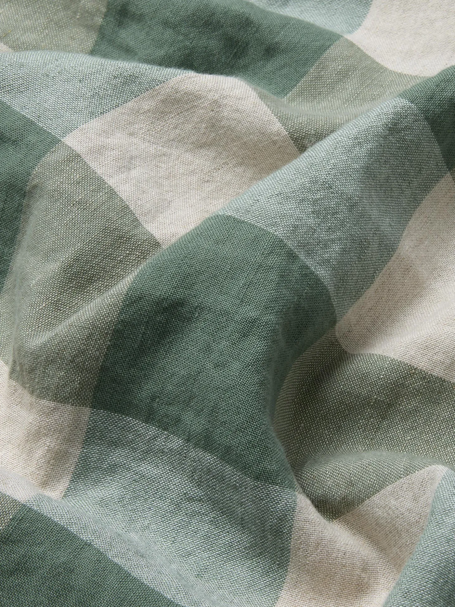 Elm Green Emsworth Plaid Linen Blend Pillowcase (Pair)