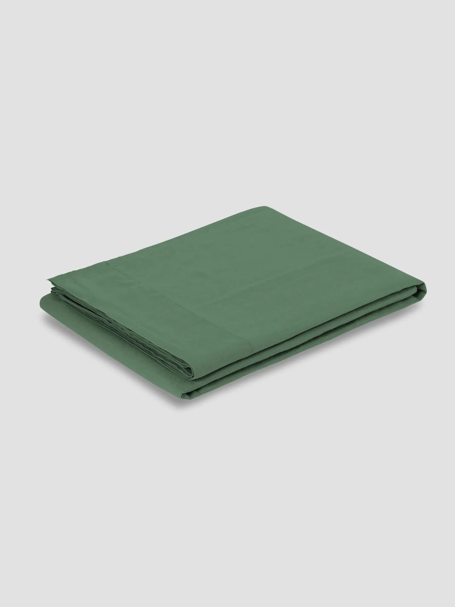 Elm Green Linen Blend Flat Sheet
