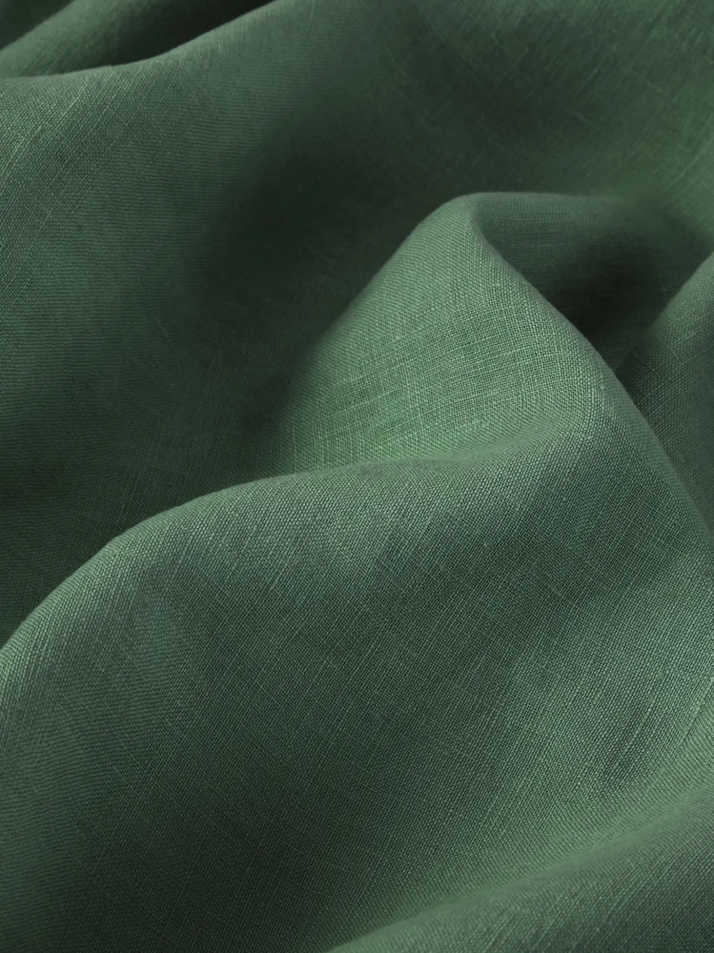 Elm Green Linen Blend Flat Sheet