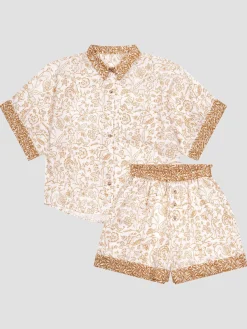 Ernest White Middlemore Linen Women’s Pajama Shorts Set
