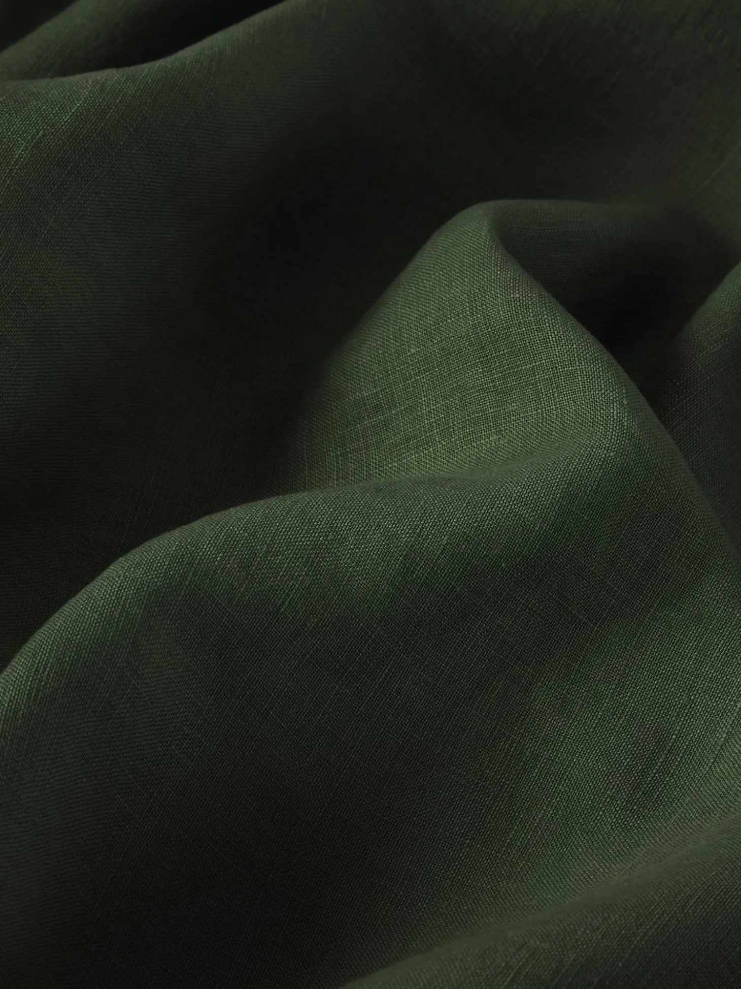 Fern Green Linen Blend Flat Sheet