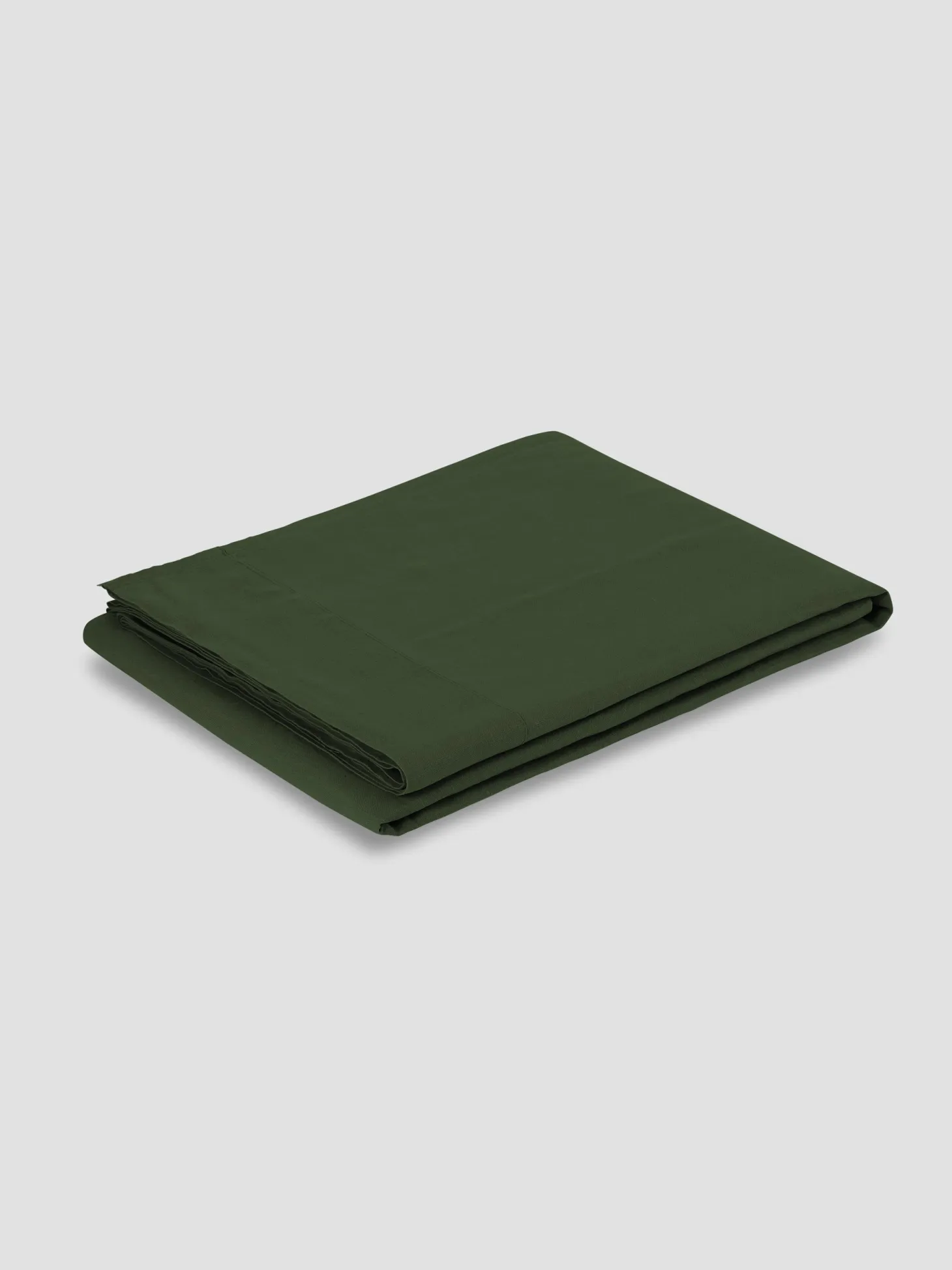 Fern Green Linen Blend Flat Sheet