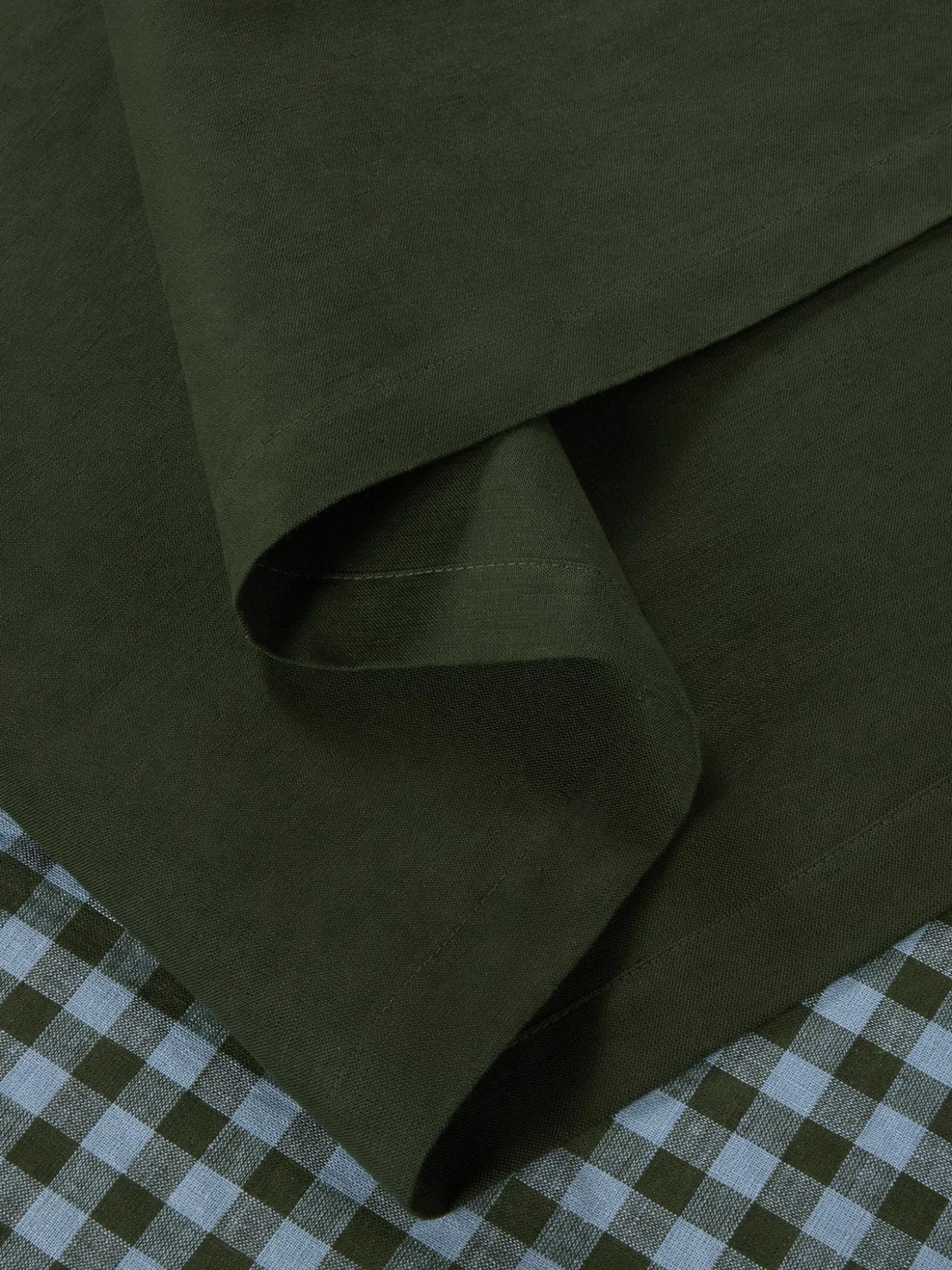 Fern Green Linen Blend Table Runner