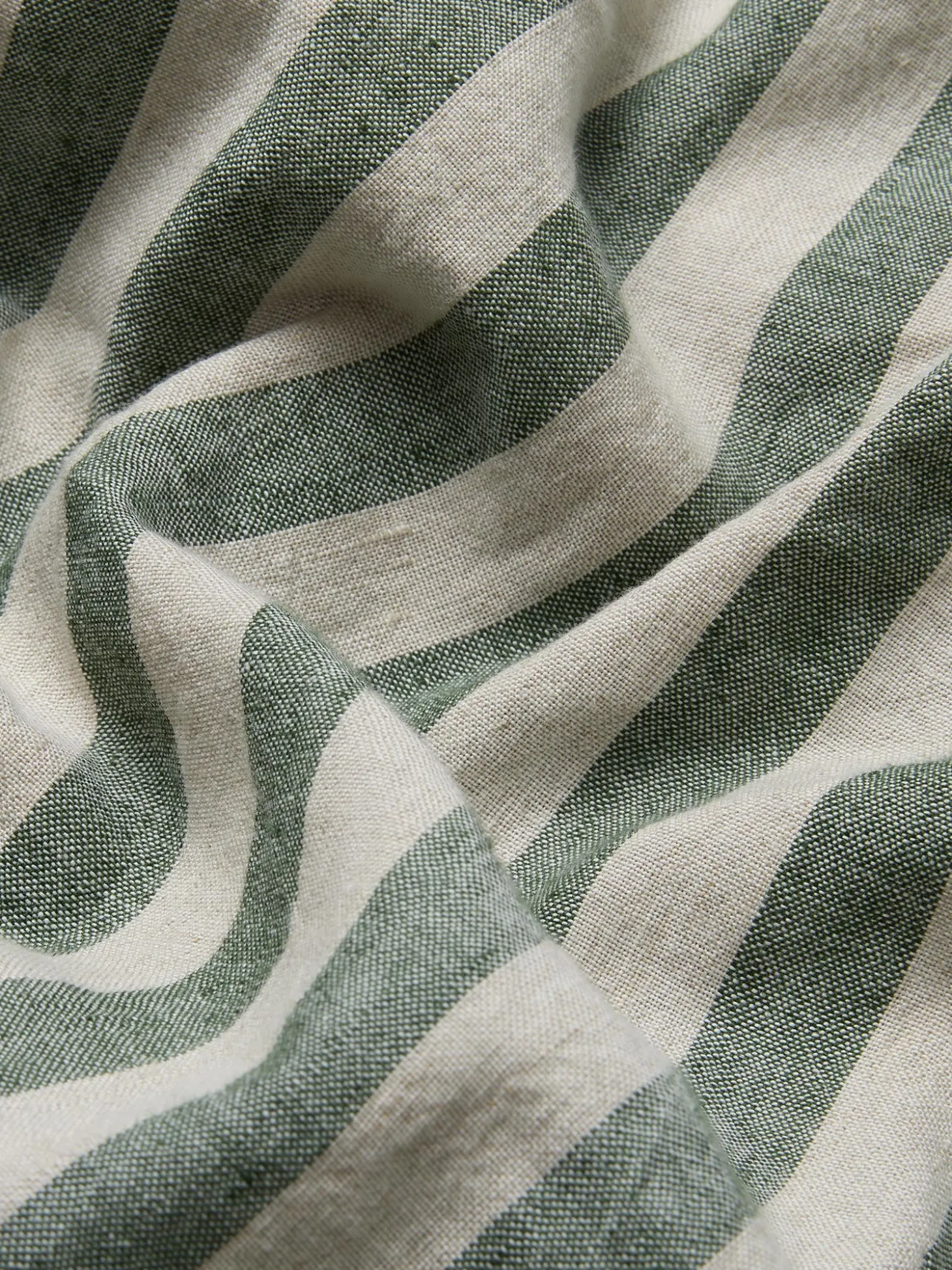 Fern Green Pembroke Stripe Linen Blend Pillowcase (Pair)
