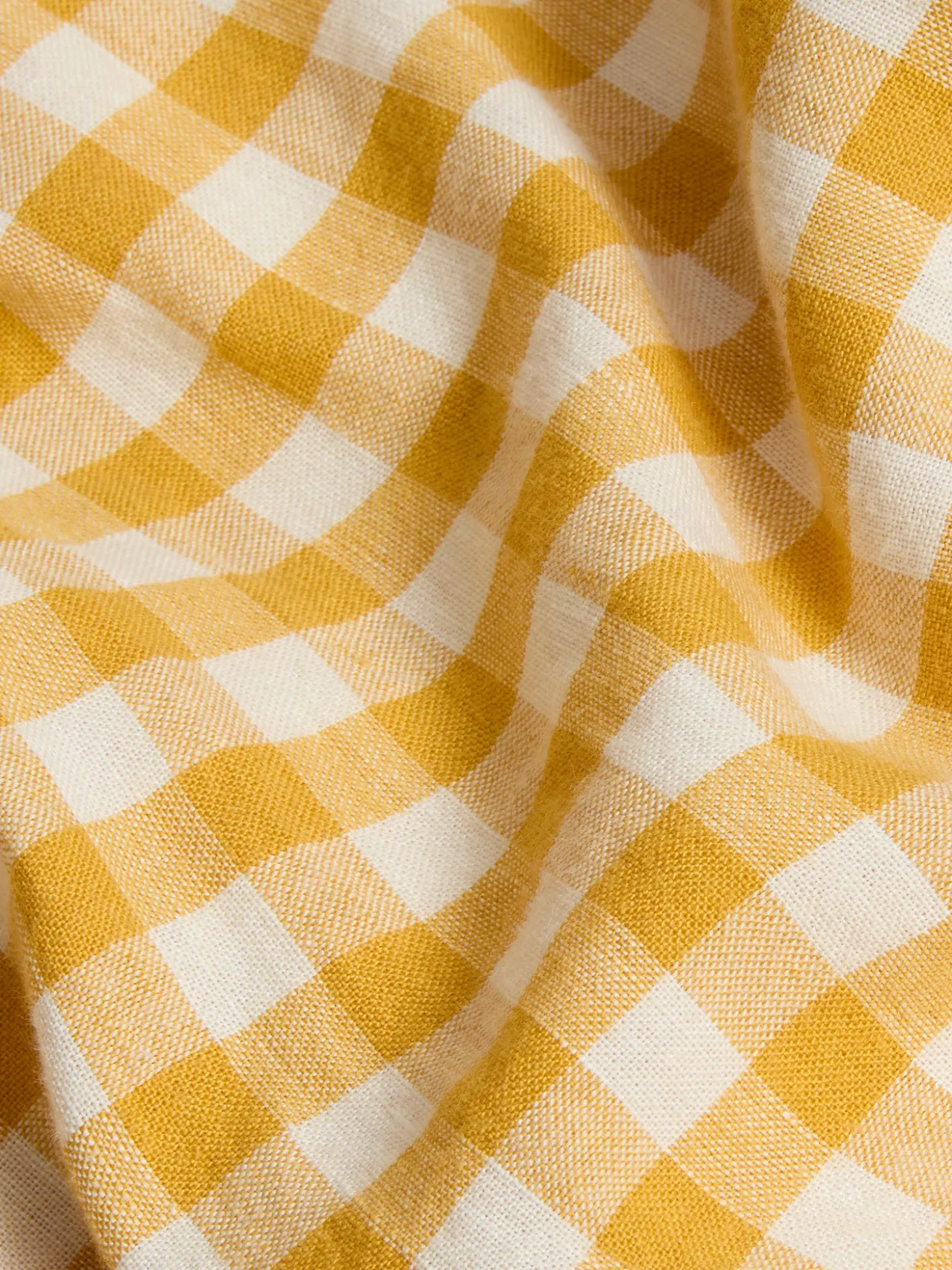 Honey Gingham Linen Blend Sheet Set