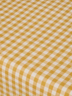 Honey Gingham Linen Blend Tablecloth