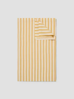 Honey Pembroke Stripe Linen Blend Tablecloth