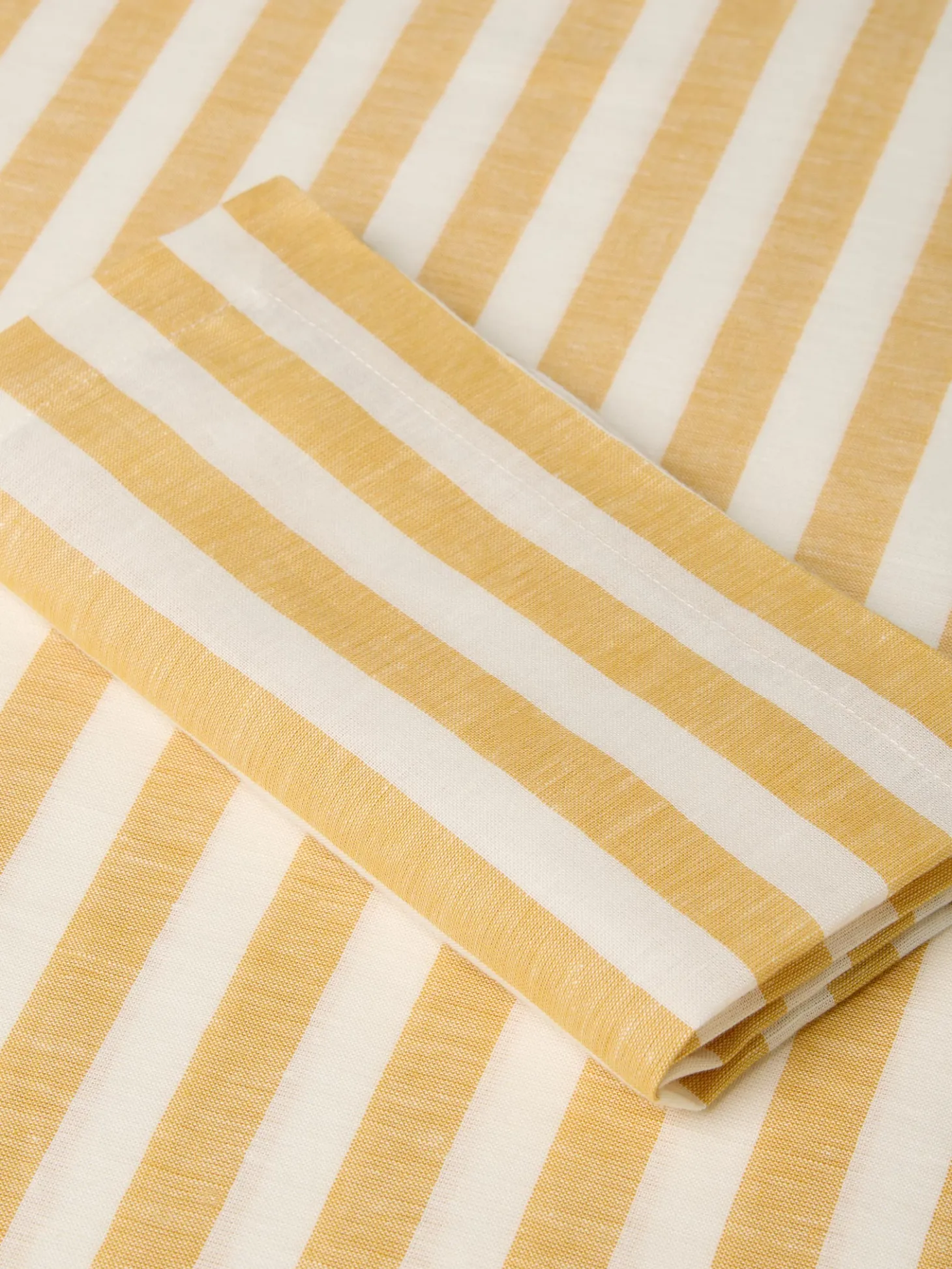 Honey Pembroke Stripe Linen Blend Napkins Set of 4