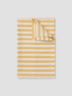 Honey Pembroke Stripe Linen Blend Table Runner
