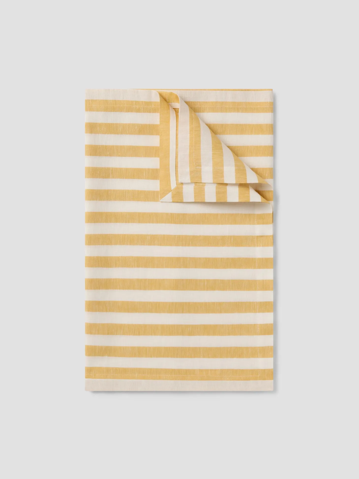 Honey Pembroke Stripe Linen Blend Table Runner
