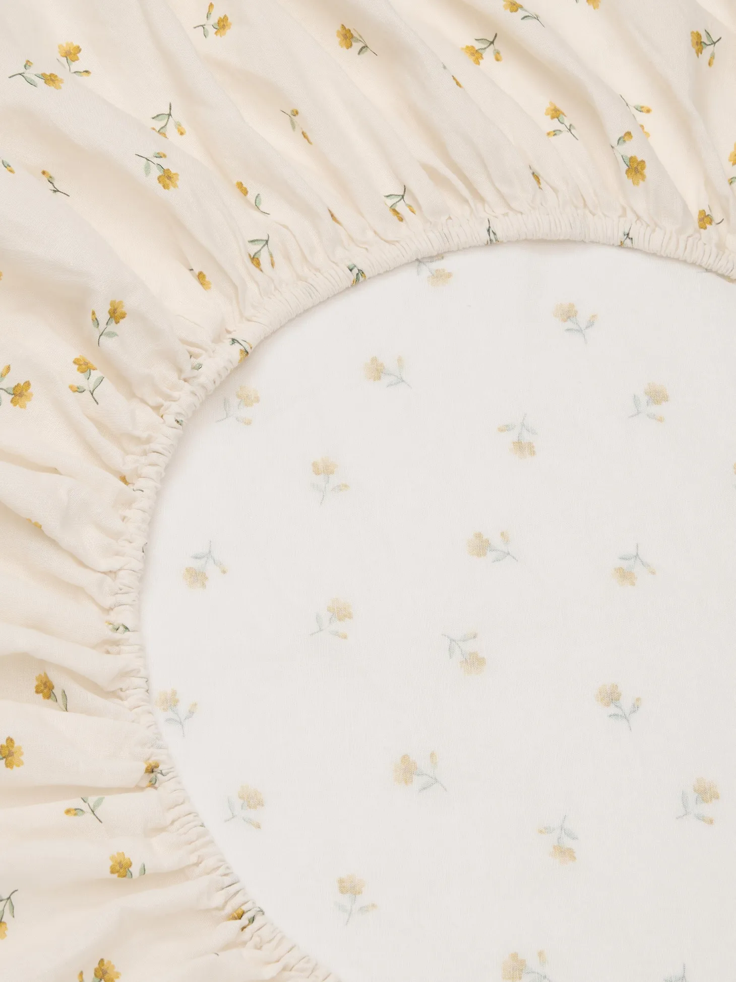 Honey Posy Bud Linen Blend Fitted Sheet