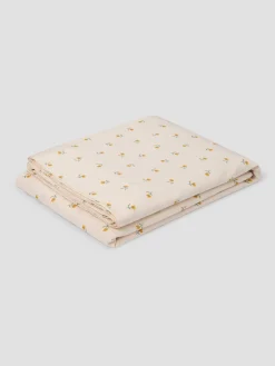 Honey Posy Bud Linen Blend Flat Sheet