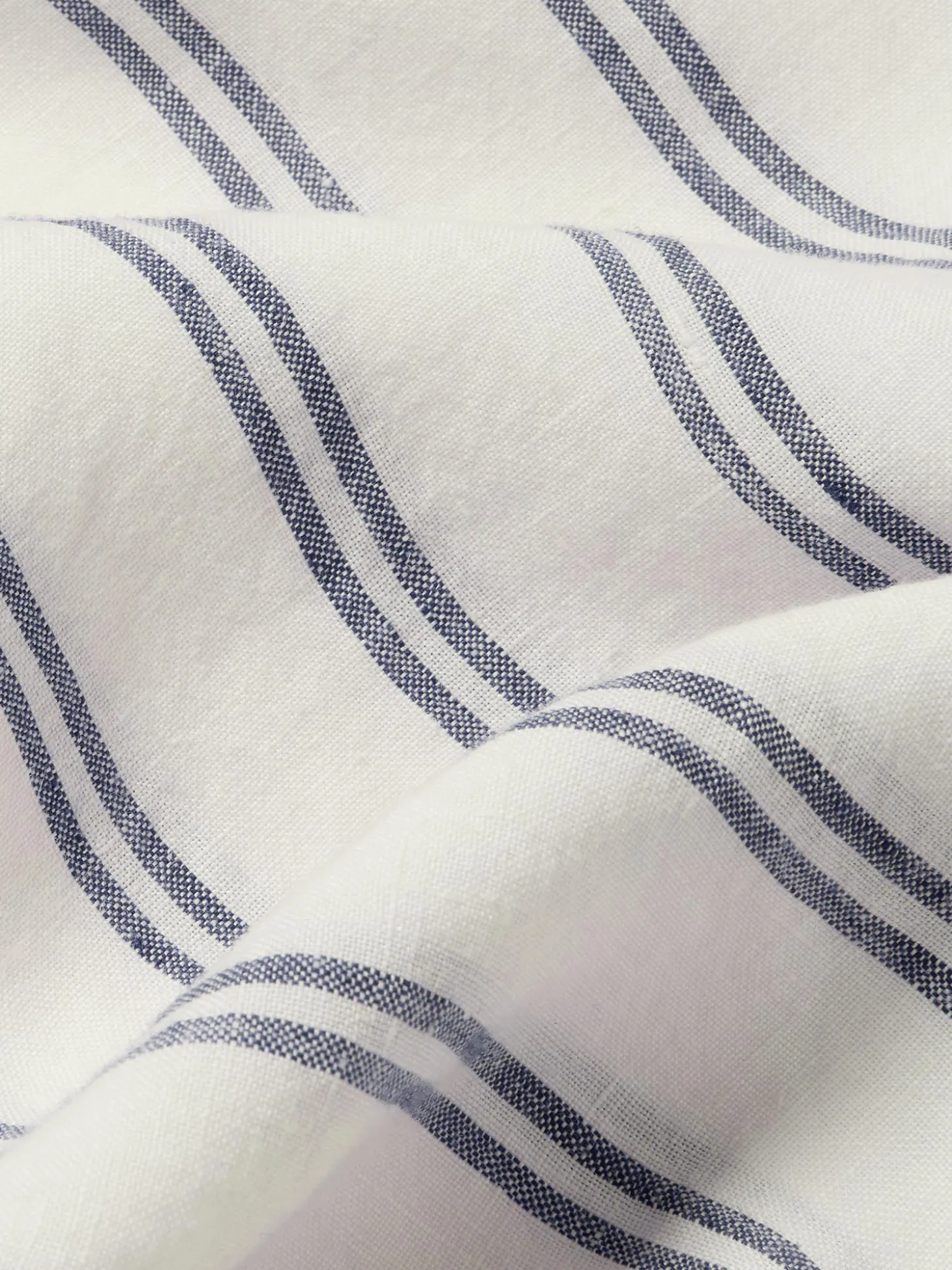 Ivory Kemptown Stripe Linen Blend Fitted Sheet