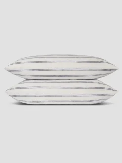Ivory Kemptown Stripe Linen Blend Pillowcase (Pair)
