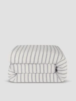 Ivory Kemptown Stripe 100% Linen Duvet Cover