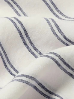Ivory Kemptown Stripe 100% Linen Pillowcase (Pair)