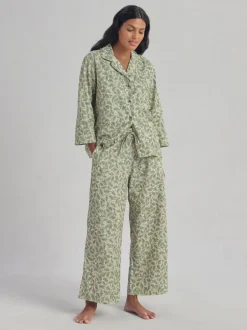 Leafy Arbour Oak Cotton Cropped Pants Set