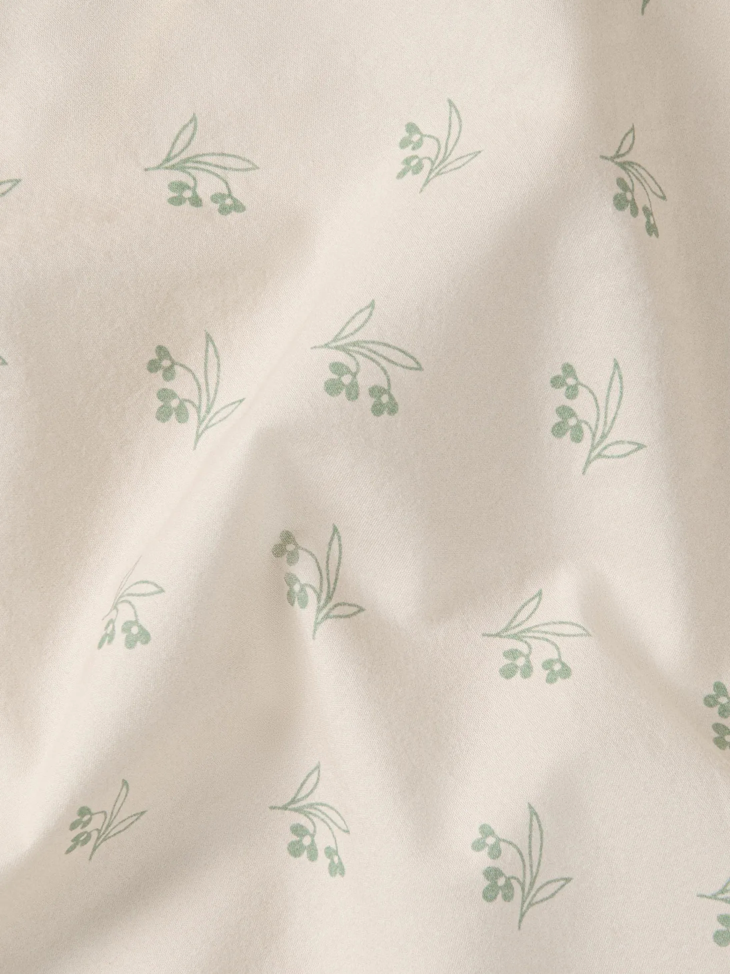 Mellow Green Martha Floral Cotton Pillowcases (Pair)